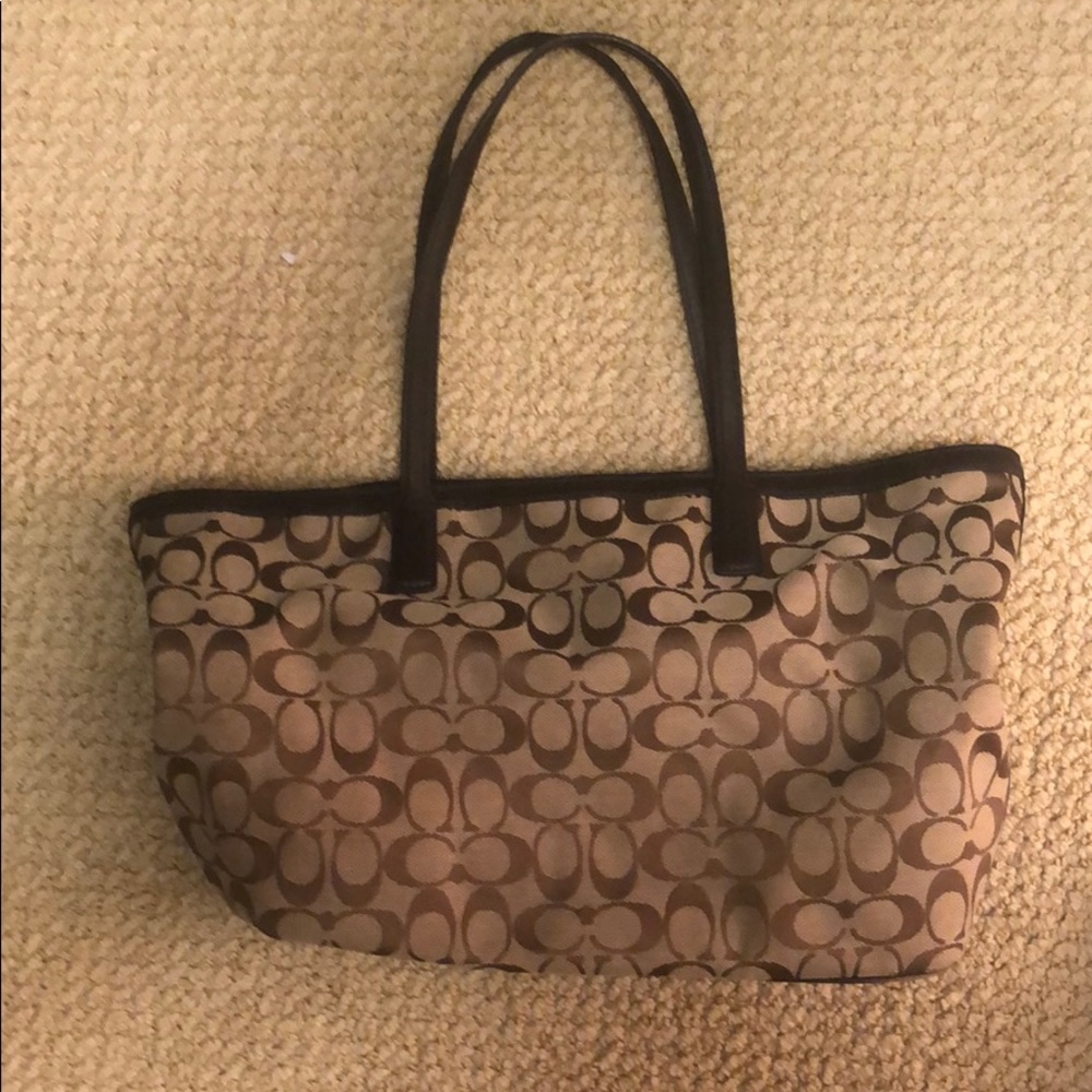 Coach monogram canvas bag